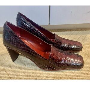 Vera Pelle Paola Ferri Italian Made Leather Oxford Pumps Sz 40/ 9